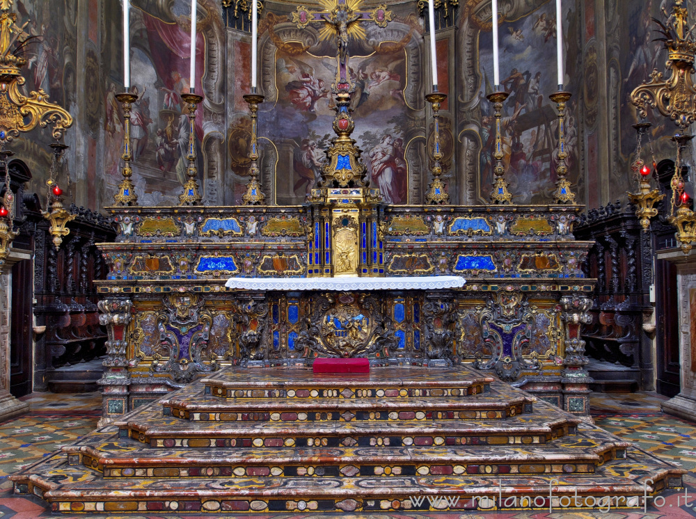 Milan (Italy) - Main altar of the Church of Sant'Alessandro in Zebedia